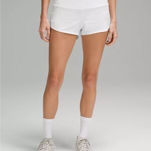 Lululemon White Speed up Shorts